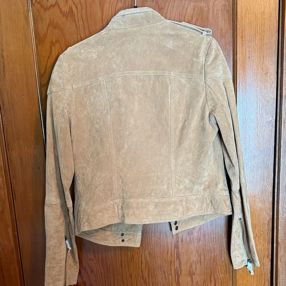American Rag Light Brown Suede Leather Jacket - Picture 5 of 9